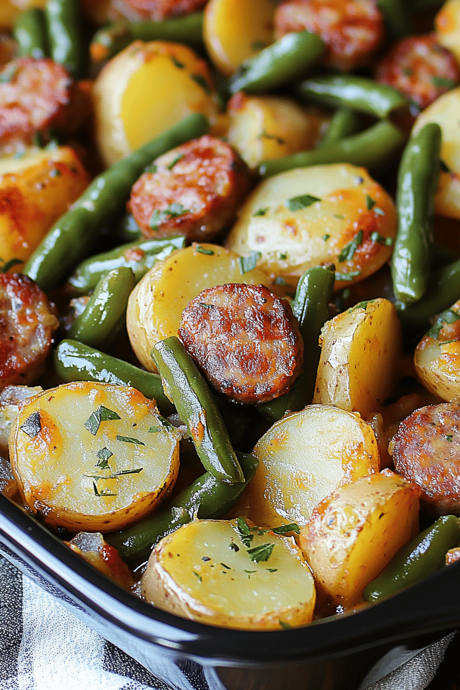 Sausage Green Bean Potato Casserole: Easy Dinner ingredients