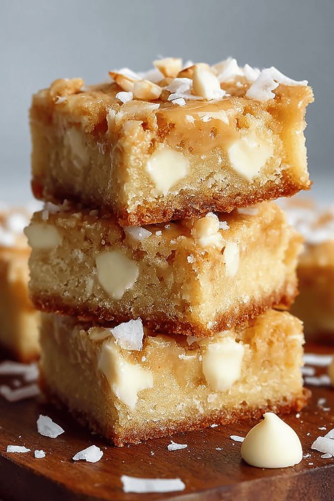 Choco White Rondies Coconut White Chocolate Blondies