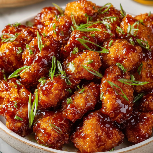 Delish Baked Honey BBQ Popcorn Chicken