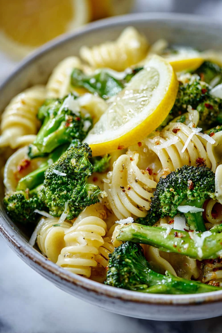 Easy 20-Minute Lemon Broccoli Pasta Skillet