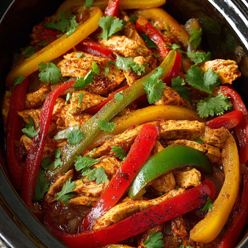 Easy Slow Cooker Chicken Fajitas