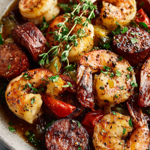 Cajun Shrimp and Sausage Skillet