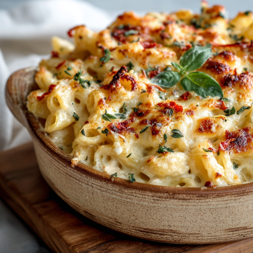 Chicken Alfredo Pasta Bake