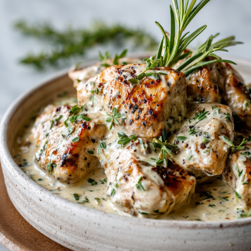Chicken with Boursin Herb Cream Sauce