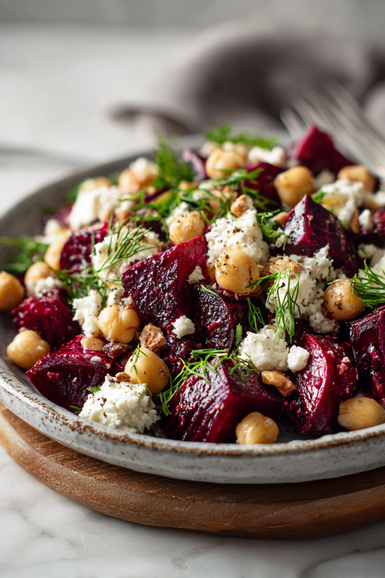 Chickpea Beet and Feta Salad