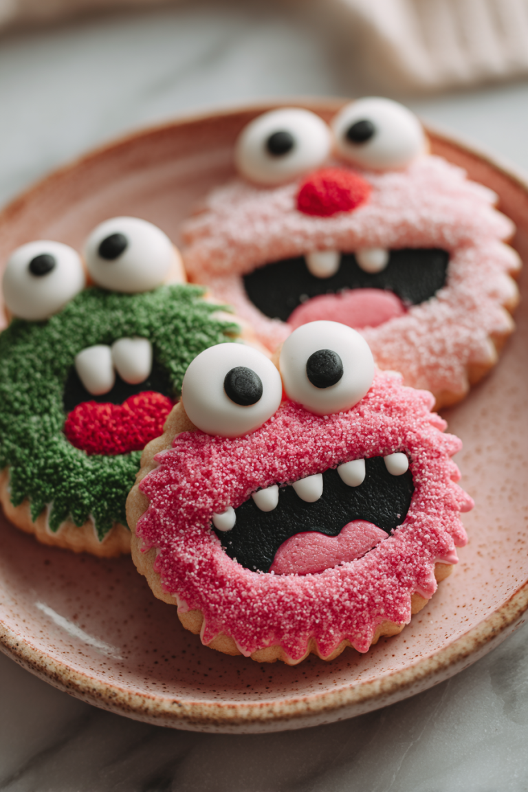 Christmas Monster Sugar Cookies