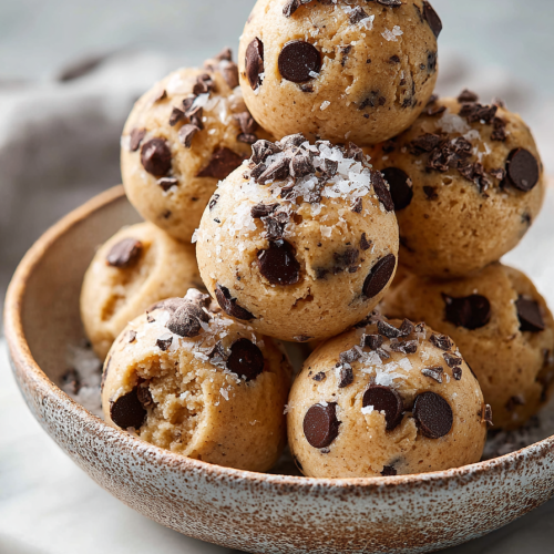 Cottage Cheese Chocolate Chip Cookie Dough Bites