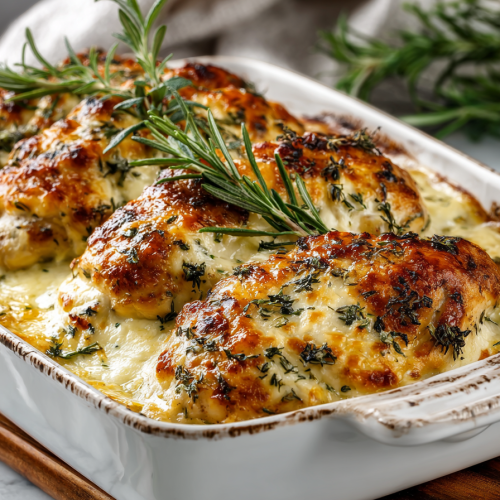 Creamy Baked Chicken and Cheese Dish