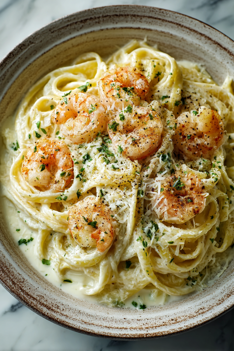 Creamy Shrimp Alfredo Pasta