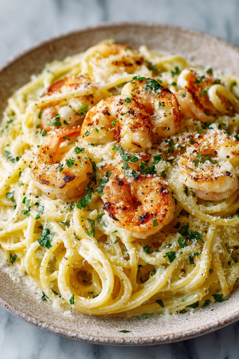 Creamy Shrimp Pasta Alfredo Delight