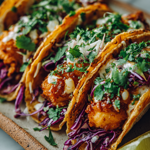 Crispy Fish Tacos With Slaw
