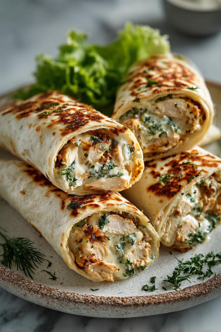 Dinner Cheesy Chicken Wraps