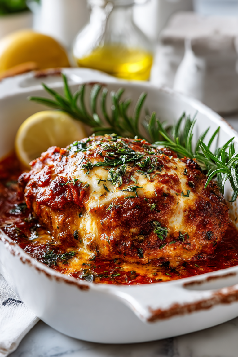 Easy Baked Ricotta Chicken Parmesan