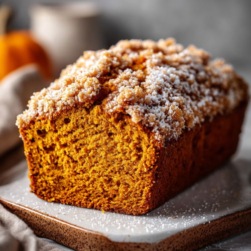 Easy Pumpkin Bread with Crumb Topping