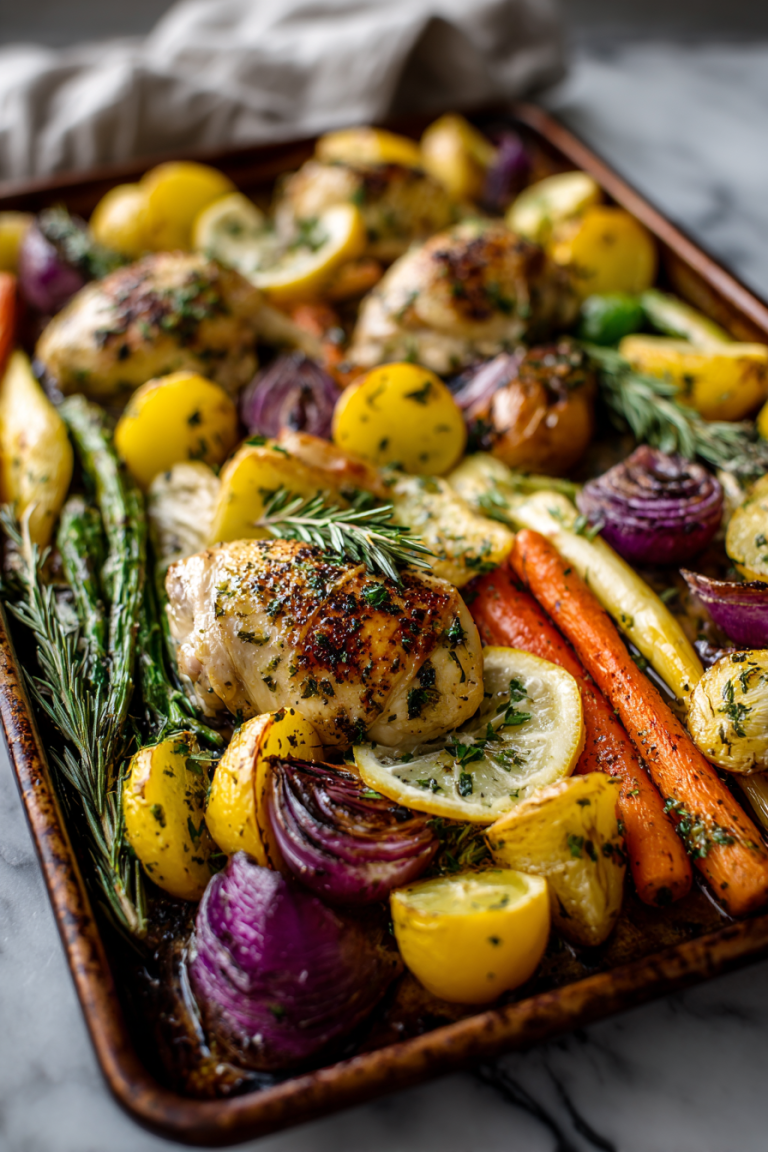 Garlic Butter Chicken Sheet Pan Dinner