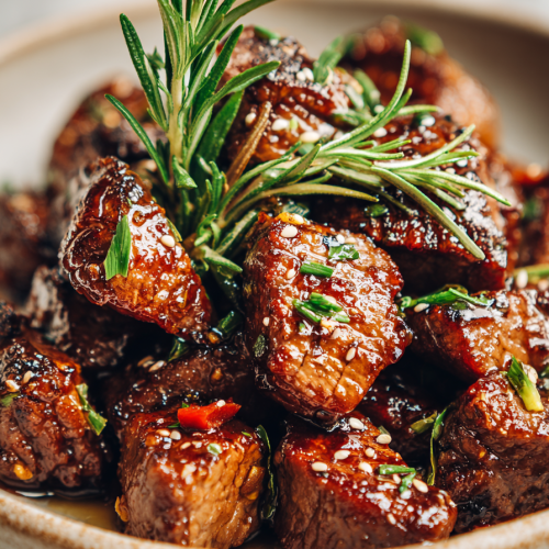 Garlic Butter Soy Steak Bites