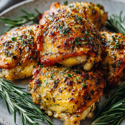 Garlic Parmesan Chicken Thighs