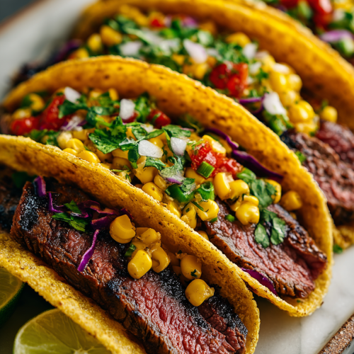 Grilled Steak Elote Tacos Recipe