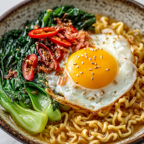 High Protein Ramen Noodle Bowl
