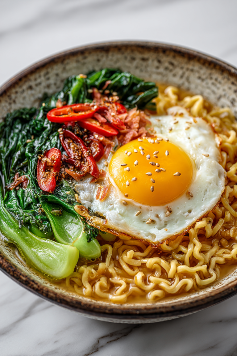 High Protein Ramen Noodle Bowl
