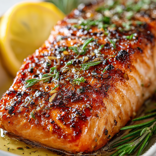 Honey Baked Salmon with Lemon