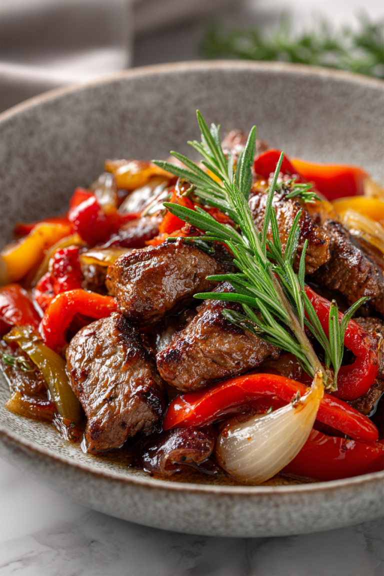 Italian Pepper Steak with Onions