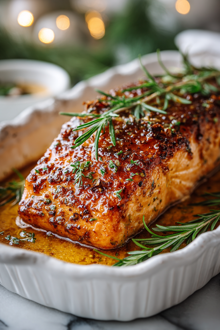 Maple Dijon Baked Salmon Recipe