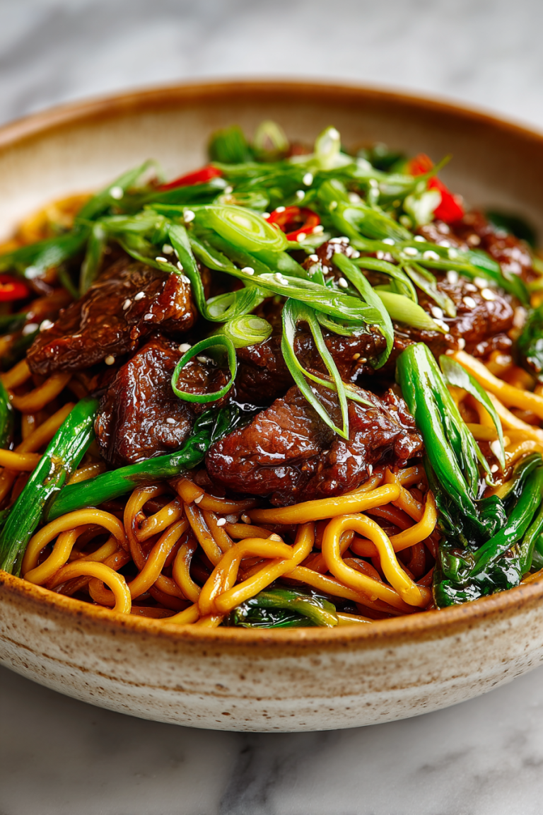 Mongolian Beef Stir Fry Noodles