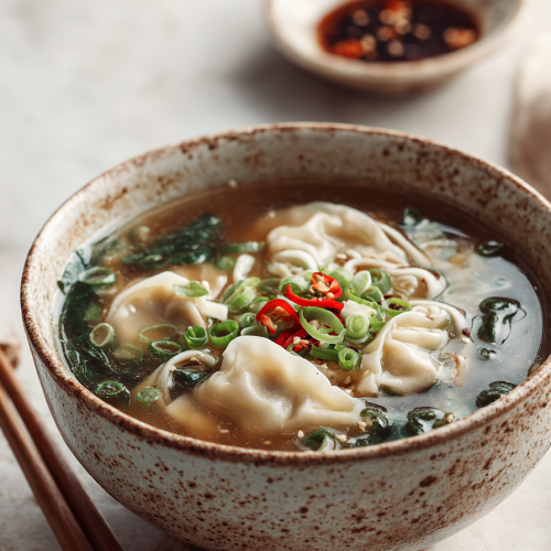 Potsticker Soup with Soft Noodles