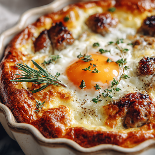 Sausage Egg and Cheese Casserole