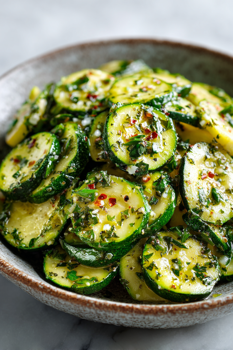 Sauteed Zucchini with Garlic and Herbs