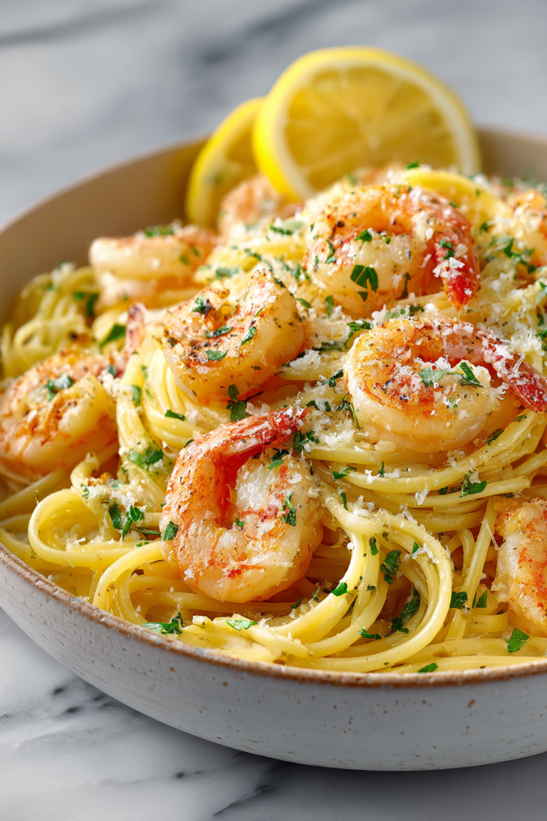 Shrimp Scampi Pasta with Garlic and Lemon