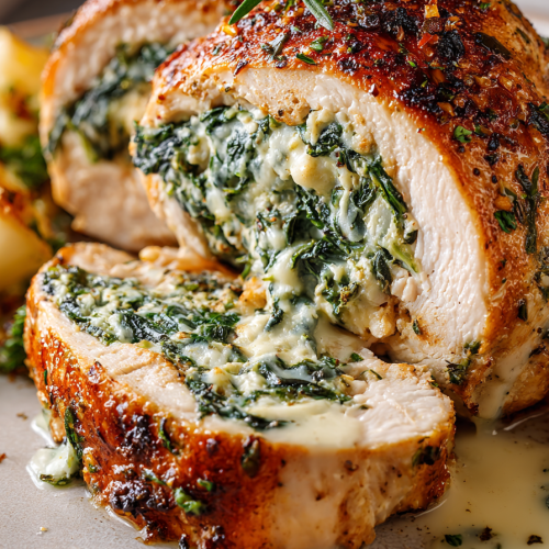 Spinach Stuffed Chicken Breast Recipe