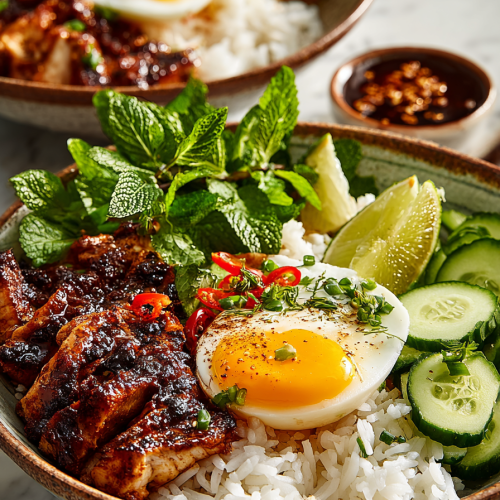 Sticky Chicken Rice Bowls