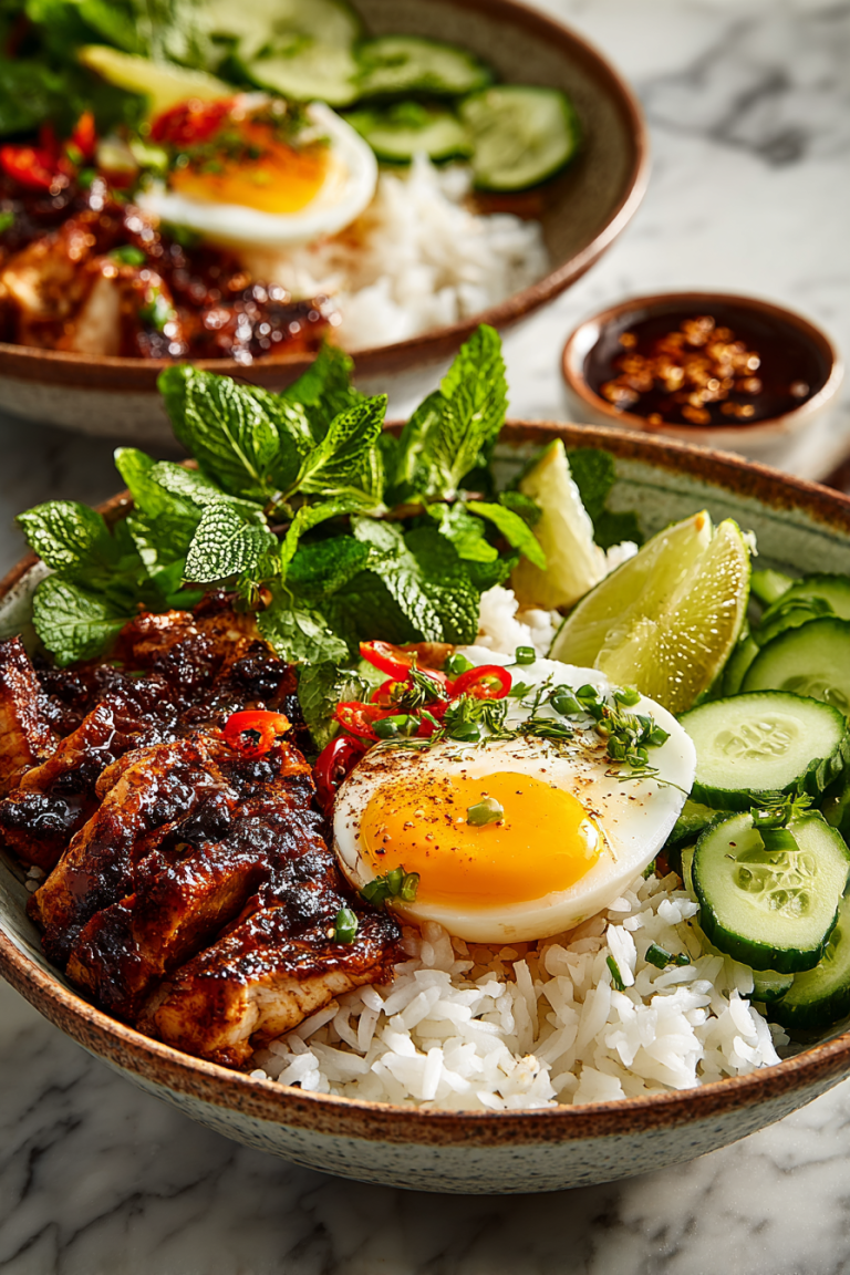 Sticky Chicken Rice Bowls