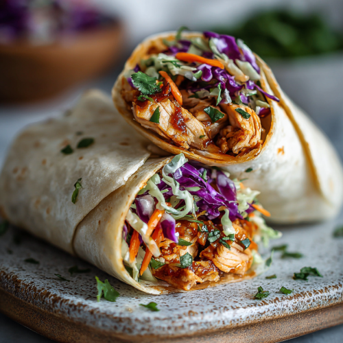 Thai Chicken Wrap with Slaw