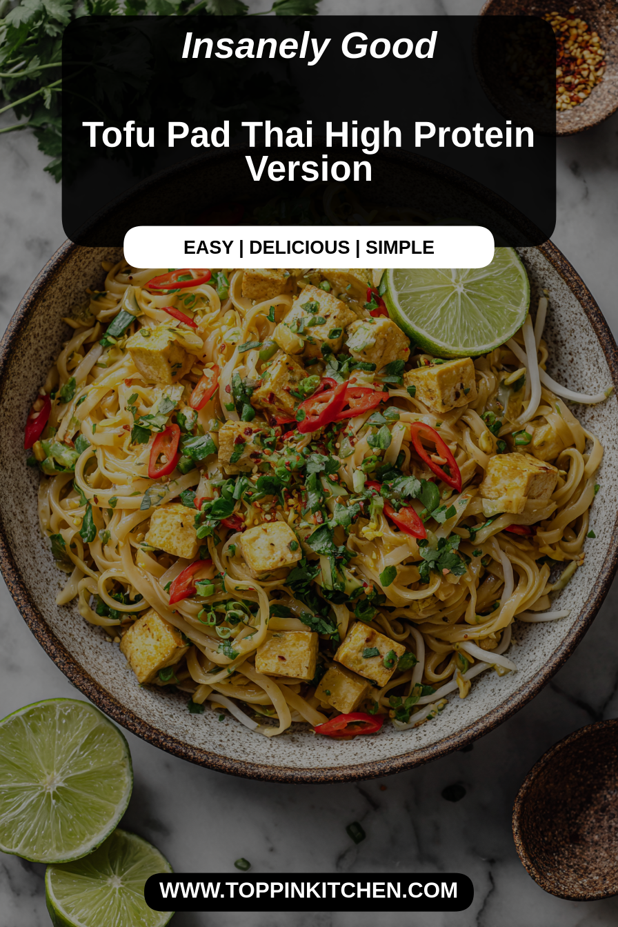 Tofu Pad Thai High Protein Version
